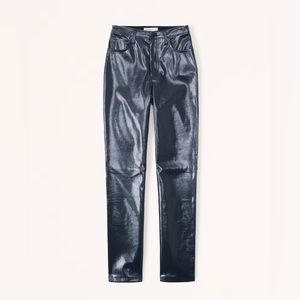 NWT Abercrombie & Fitch The 90’s Straight Ultra High Rise in Patent Navy